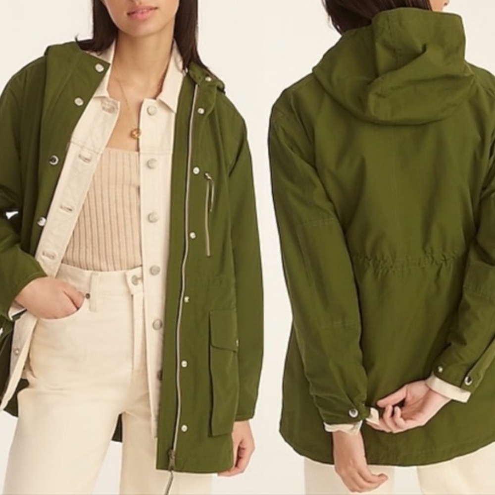J.crew Relaxed Perfect Lightweight Jacket In Laurel Green Size Small. - Picture 3 of 13